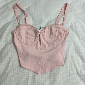 Garage Pink Longline Bustier corset